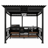 Foisor cu gratar gradina| Ansamblu de gatit modular|bucatarie de vara| plita| sobita| blat inox| chiuveta - BUZ.RO