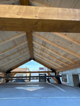 Foisor Pergola Garaj gradina cu kit metalic pergola inclus, 3x4 m, din lemn rindeluit esenta rasinoasa ,10 conectori, inaltime 2.3 metri