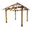 Foisor lemn Bucovina 3x3m - Premium| grinzi 12x12 | imbinari metalice - BUZ.RO