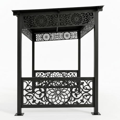 Foisor Metalic Gradina 2x1.8m | Structura Metalica BBQ | Acoperis Gratar tip Pergola - BUZ.RO