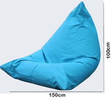 Fotoliu puf, beanbag, sac de sezut, tip para, cu maner, utilizabil interior si exterior, umplut cu granule polistiren, dimensiuni 100x150, albastru - BUZ.RO