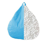 Fotoliu puf, beanbag, sac de sezut, tip para, cu maner, utilizabil interior si exterior, umplut cu granule polistiren, dimensiuni 100x150, albastru - BUZ.RO