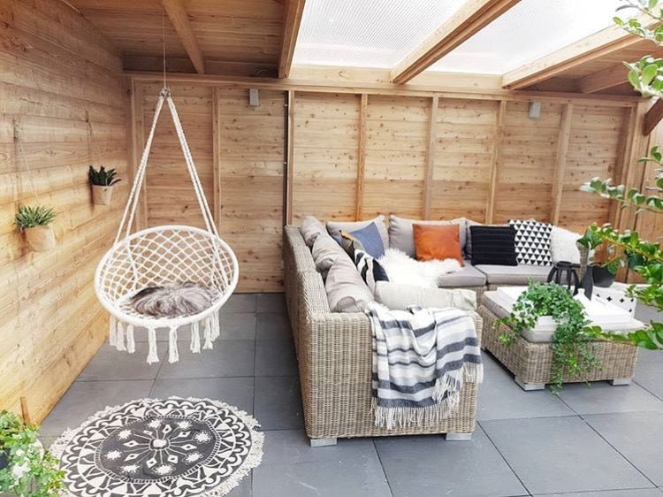 Fotoliu suspendat, Hamac tip scaun, din bumbac, suspendat, pentru interior sau terasa - BUZ.RO