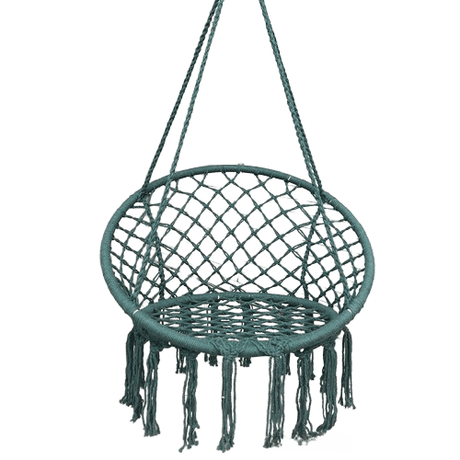 Fotoliu suspendat, Hamac tip scaun, din bumbac, suspendat, pentru interior sau terasa - BUZ.RO