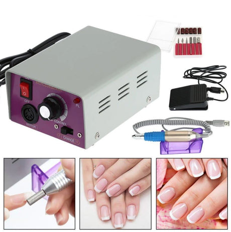 Freza unghii profesionala, pila electrica, unghii false, manichiura, pedichiura, gel, oja semipermanenta, acryl, 30000 rpm - BUZ.RO