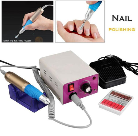 Freza unghii profesionala, pila electrica, unghii false, manichiura, pedichiura, gel, oja semipermanenta, acryl, 30000 rpm - BUZ.RO