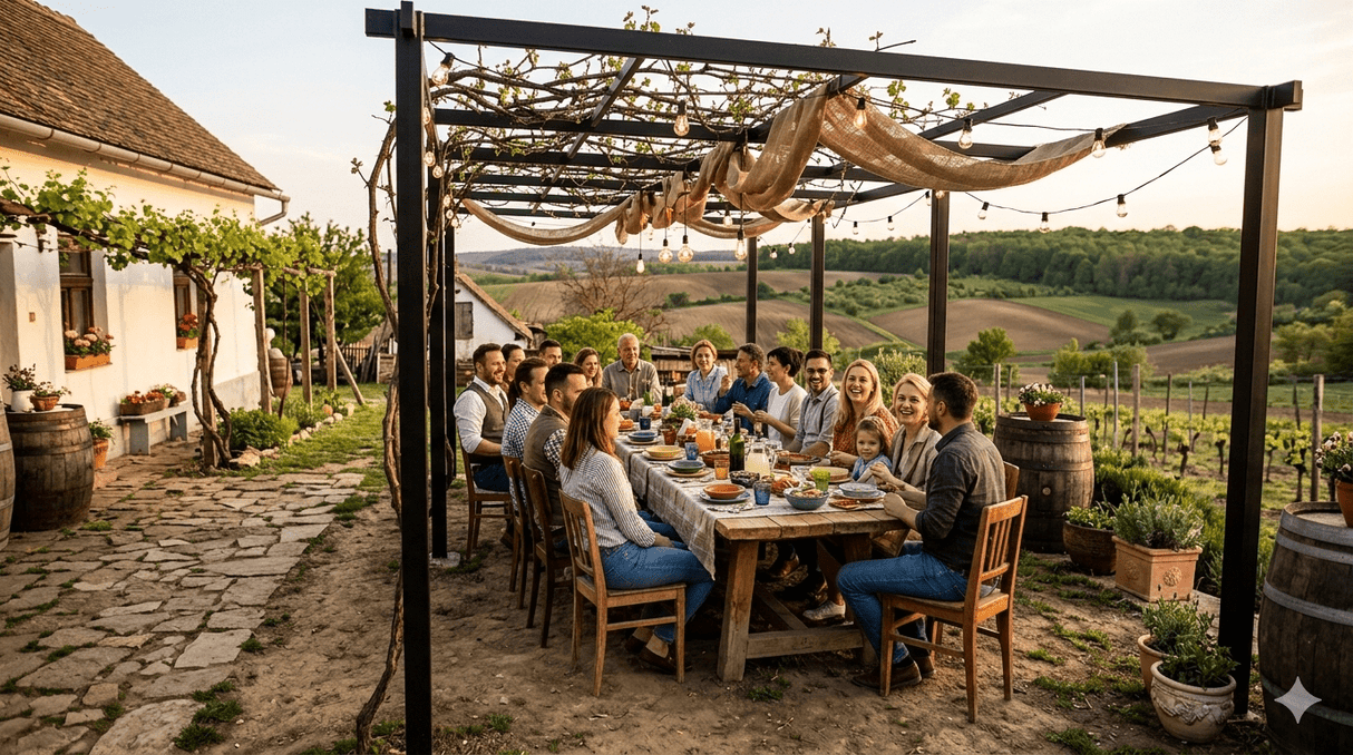 Garaj,Pergola,Pavilion de gradina,Acoperis Masina, Metal,Modular, 3 x 5 m - BUZ.RO