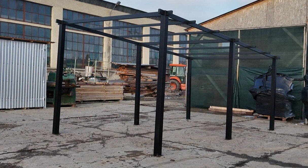 Garaj,Pergola,Pavilion de gradina,Acoperis Masina, Metal,Modular, 3 x 5 m - BUZ.RO