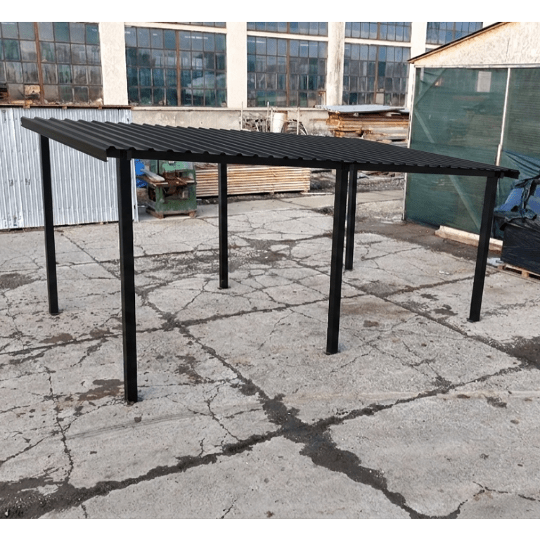 Garaj,Pergola,Pavilion de gradina,Acoperis Masina, Metal,Modular, 3 x 5 m - BUZ.RO