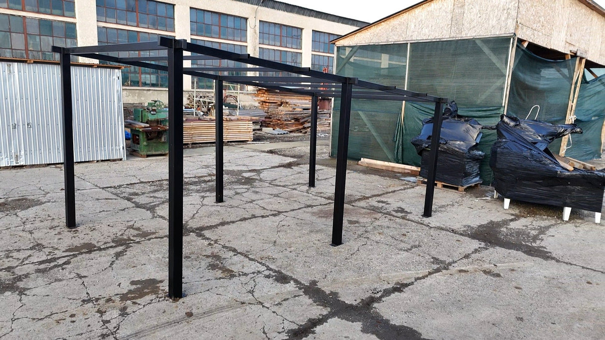 Garaj,Pergola,Pavilion de gradina,Acoperis Masina, Metal,Modular, 3 x 5 m - BUZ.RO