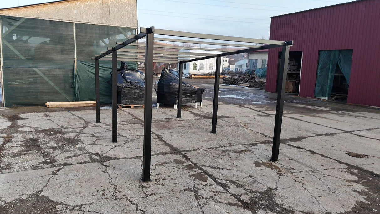 Garaj,Pergola,Pavilion de gradina,Acoperis Masina, Metal,Modular, 3 x 5 m - BUZ.RO