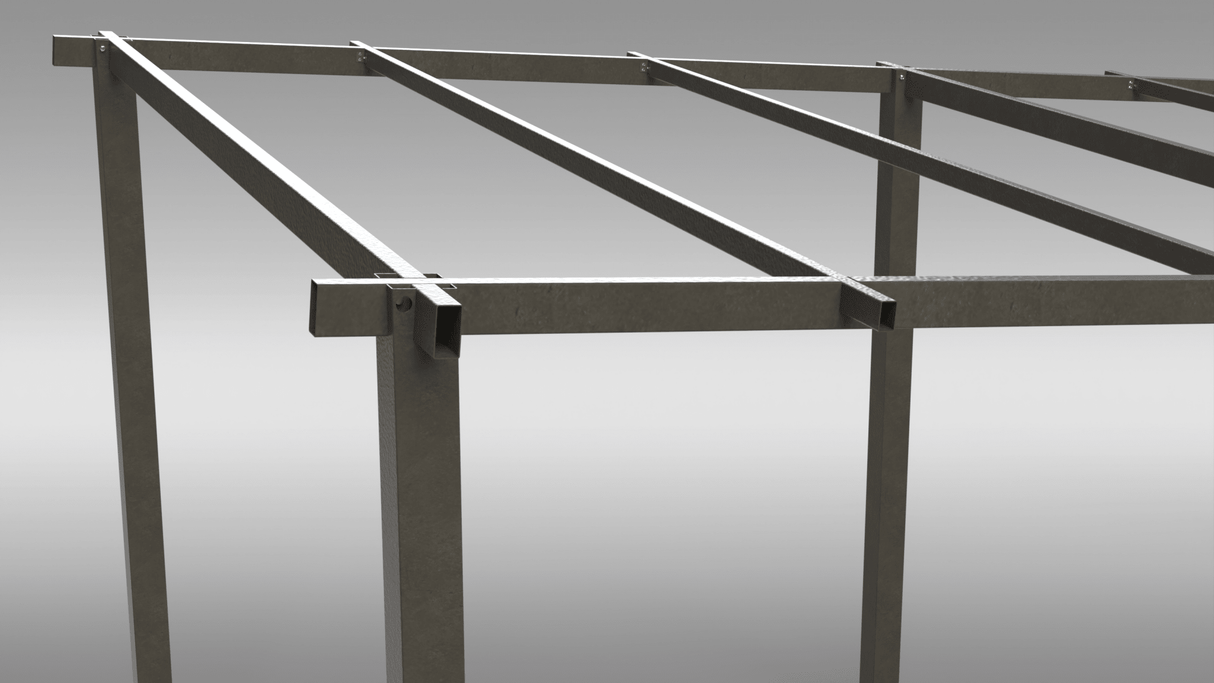 Garaj,Pergola,Pavilion de gradina,Acoperis Masina, Metal,Modular, 3 x 5 m - BUZ.RO