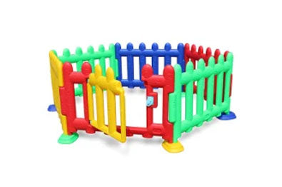 Gardulet copii, multicolor, 6 buc, tarc copii, tarc de joaca, loc de joaca, portita inclusa, dimensiuni 105x75