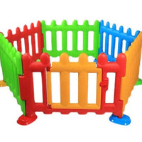 Gardulet copii, multicolor, 6 buc, tarc copii, tarc de joaca, loc de joaca, portita inclusa, dimensiuni 105x75