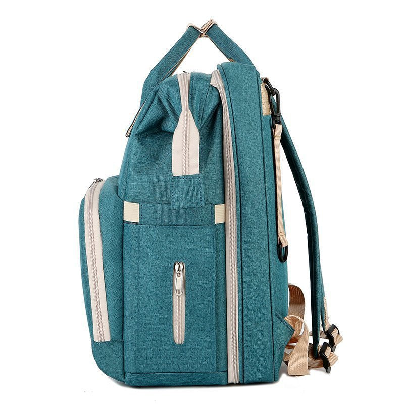 Geanta multifunctionala pentru bebelusi, copii si mamici, geanta dama de umar si carucior, impermeabil, verde