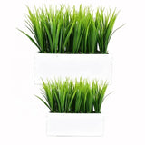 Ghiveci cu iarba artificiala, planta decorativa, 21x20x8 cm - BUZ.RO