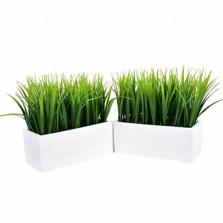 Ghiveci cu iarba artificiala, planta decorativa, 21x20x8 cm - BUZ.RO