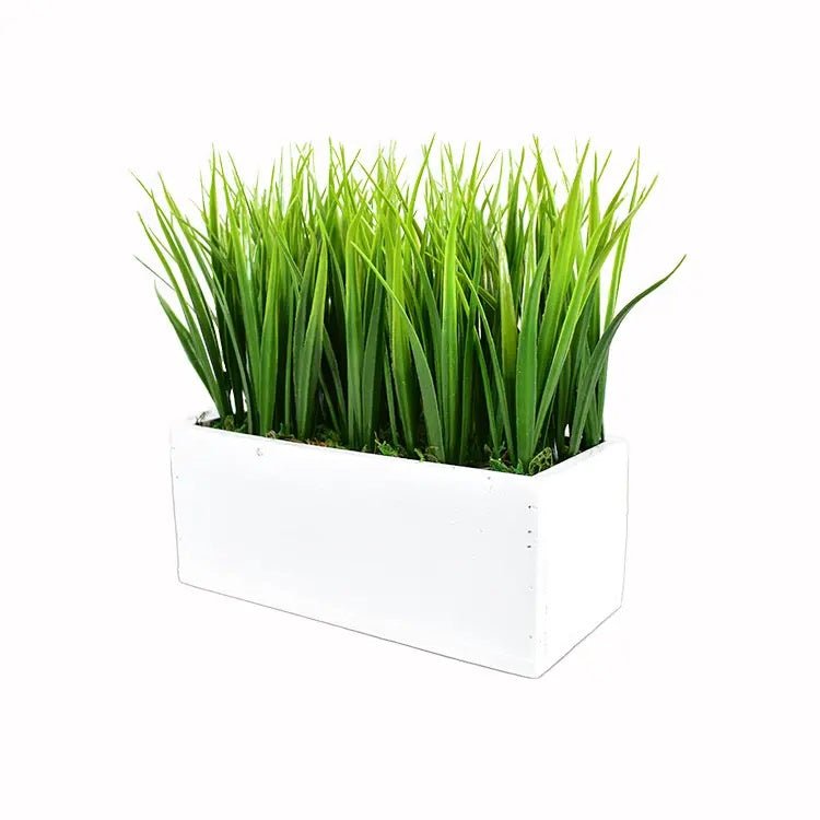 Ghiveci cu iarba artificiala, planta decorativa, 21x20x8 cm - BUZ.RO