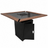 Gratar de gradina 4 in 1 | 107x107cm | fire pit|Plita 10|8 mm|Blat din Lemn|Suport Ceaun/Disc blat lemn| reglare tiraj tavita cenusa - BUZ.RO