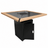 Gratar de gradina 4 in 1 | 107x107cm | fire pit|Plita 10|8 mm|Blat din Lemn|Suport Ceaun/Disc blat lemn| reglare tiraj tavita cenusa - BUZ.RO