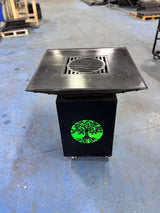 Gratar de gradina, 5 in 1 ,fire pit cu Plita 10 mm Otel , Suport Ceaun/Disc , Gratar de curte , Personalizabil , Copacul Vietii - BUZ.RO