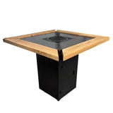 Gratar de gradina 75x75 cm fire pit cu Plita 6, 8 sau 10 mm Otel dur - BUZ.RO