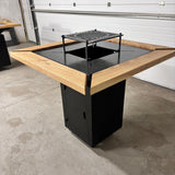 Gratar de gradina 75x75 cm fire pit cu Plita 6, 8 sau 10 mm Otel dur - BUZ.RO