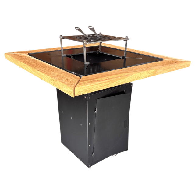 Gratar de gradina 75x75 cm fire pit cu Plita 6, 8 sau 10 mm Otel dur - BUZ.RO