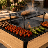 Gratar de gradina 75x75 cm fire pit cu Plita 6, 8 sau 10 mm Otel dur - BUZ.RO