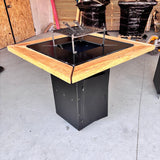 Gratar de gradina 75x75 cm fire pit cu Plita 6, 8 sau 10 mm Otel dur - BUZ.RO
