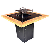 Gratar de  gradina  75x75 cm fire pit cu Plita 6, 8 sau 10 mm Otel dur