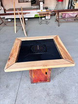 Gratar de gradina Corten Plita 10, 8 sau 6 mm 75x75 cm fire pit - BUZ.RO