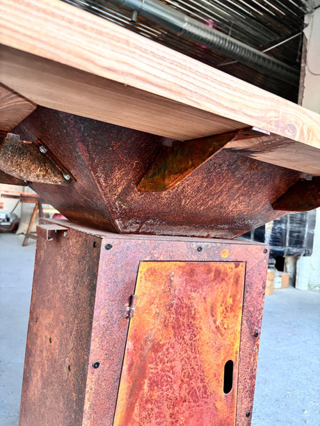 Gratar de gradina Corten Plita 10, 8 sau 6 mm 75x75 cm fire pit - BUZ.RO