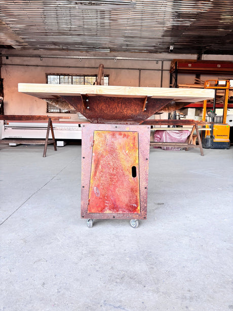 Gratar de gradina Corten Plita 10, 8 sau 6 mm 75x75 cm fire pit - BUZ.RO