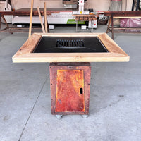 Gratar de  gradina  Corten  Plita 10, 8 sau 6 mm 75x75 cm fire pit