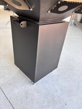 Gratar de gradina Fire Pit Personalizabil 75x75 cm din otel 10 mm pe lemne, pentru gradina sau terasa  + blat de lemn - BUZ.RO