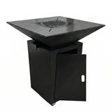 Gratar de gradina, plita 75x75 cm fire pit cu grosime 6, 8 sau 10 mm, Otel dur, fara blat - BUZ.RO