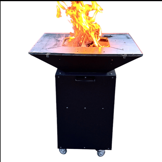 Gratar de gradina, plita 75x75 cm fire pit cu grosime 6, 8 sau 10 mm, Otel dur, fara blat - BUZ.RO