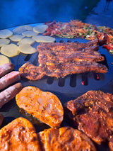 Gratar de gradina Rotund 4 in 1 diametru 75 cm firepit Flacari cu Plita rotunda 10 mm Otel dur - BUZ.RO