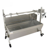 Gratar electric, rotisor, protap, mobil, din otel inoxidabil, dimensiuni 114x23x40cm - BUZ.RO