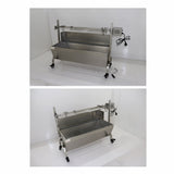 Gratar electric, rotisor, protap, mobil, din otel inoxidabil, dimensiuni 114x23x40cm - BUZ.RO