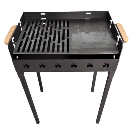 Gratar Gradina 3 mm+ plita, reglabil pe inaltime de gatire , 65X45X h95 CM - BUZ.RO