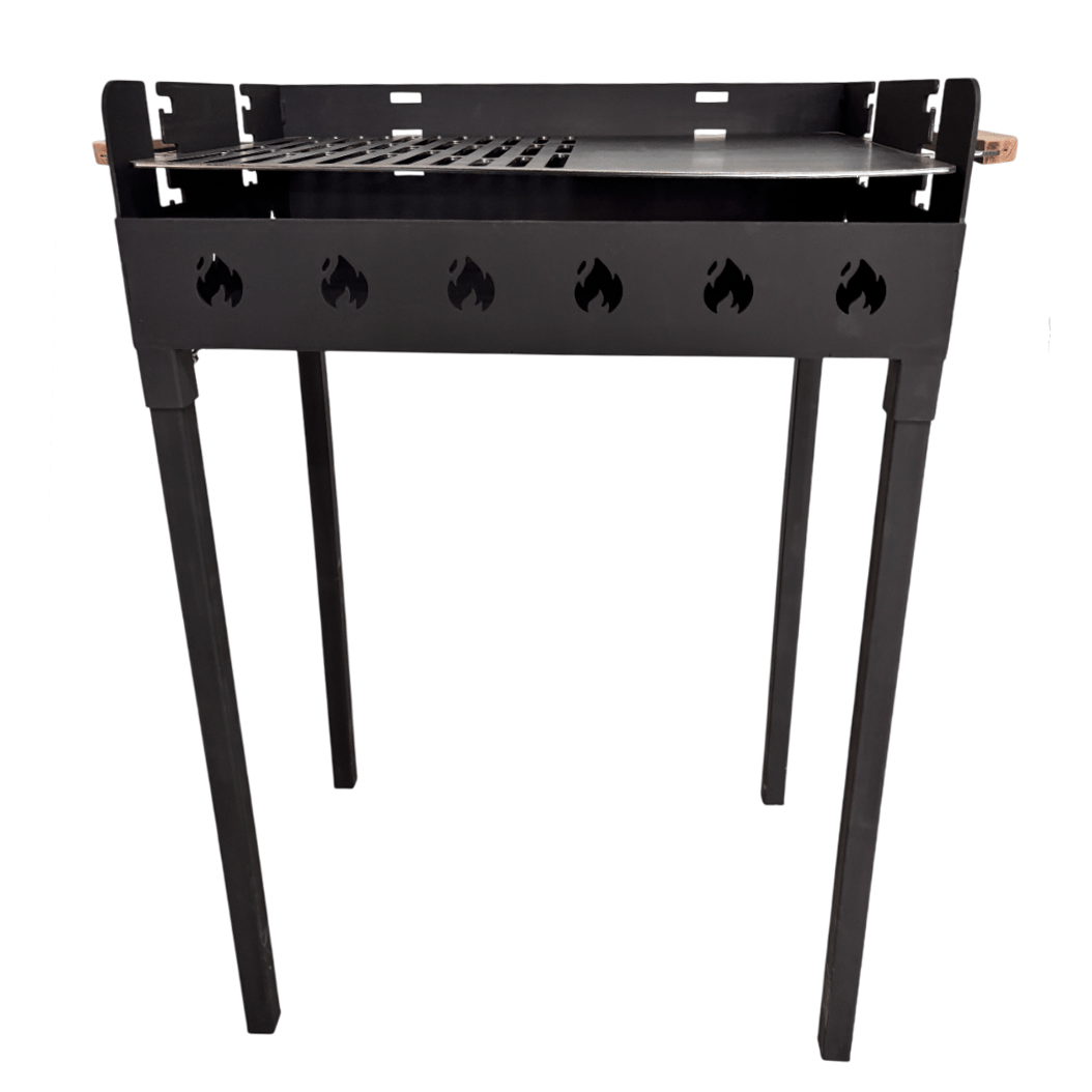 Gratar Gradina 3 mm+ plita, reglabil pe inaltime de gatire , 65X45X h95 CM - BUZ.RO