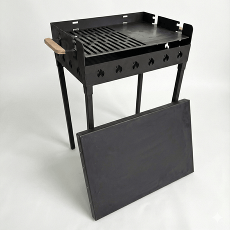 Gratar Gradina 3 mm+ plita, reglabil pe inaltime de gatire , 65X45X h95 CM - BUZ.RO