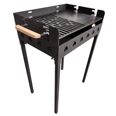Gratar Gradina 3 mm+ plita, reglabil pe inaltime de gatire , 65X45X h95 CM - BUZ.RO