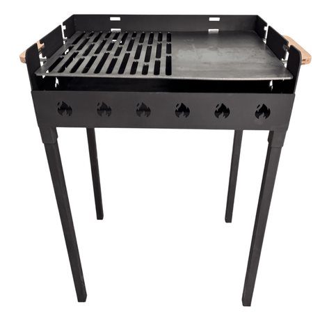 Gratar Gradina 3 mm+ plita, reglabil pe inaltime de gatire , 65X45X h95 CM - BUZ.RO
