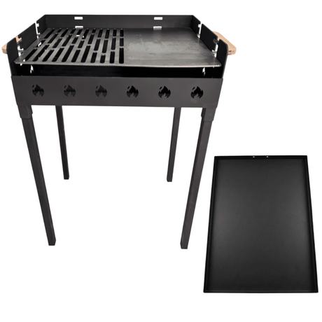 Gratar Gradina 3 mm+ plita, reglabil pe inaltime de gatire , 65X45X h95 CM - BUZ.RO