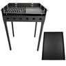 Gratar Gradina 3 mm+ plita, reglabil pe inaltime de gatire , 65X45X h95 CM - BUZ.RO