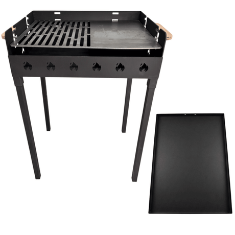 Gratar Gradina 3 mm+ plita, reglabil pe inaltime de gatire , 65X45X h95 CM - BUZ.RO