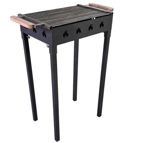 Gratar Gradina 50 x 35 cm cu bare rotunde din otel 8mm , pentru camping, Picnic - BUZ.RO